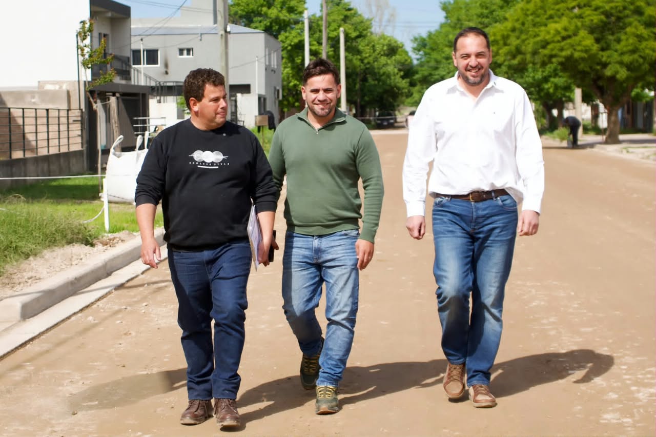 Di Nápoli recorrió la obra en el barrio 26 de Septiembre