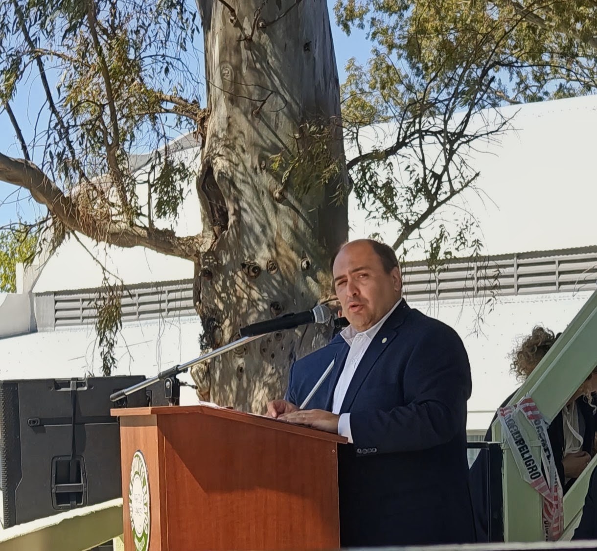José Ignacio de la Iglesia durante su discurso