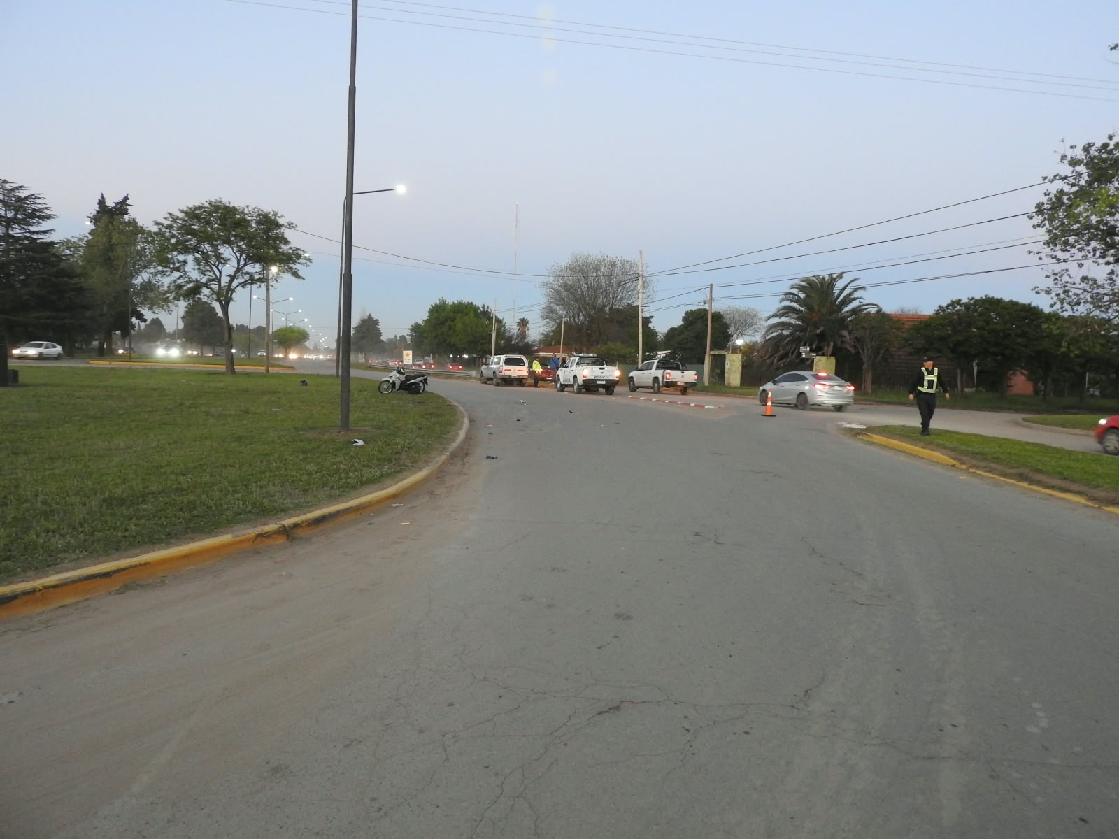 Motociclista herido en la Avenida Perón