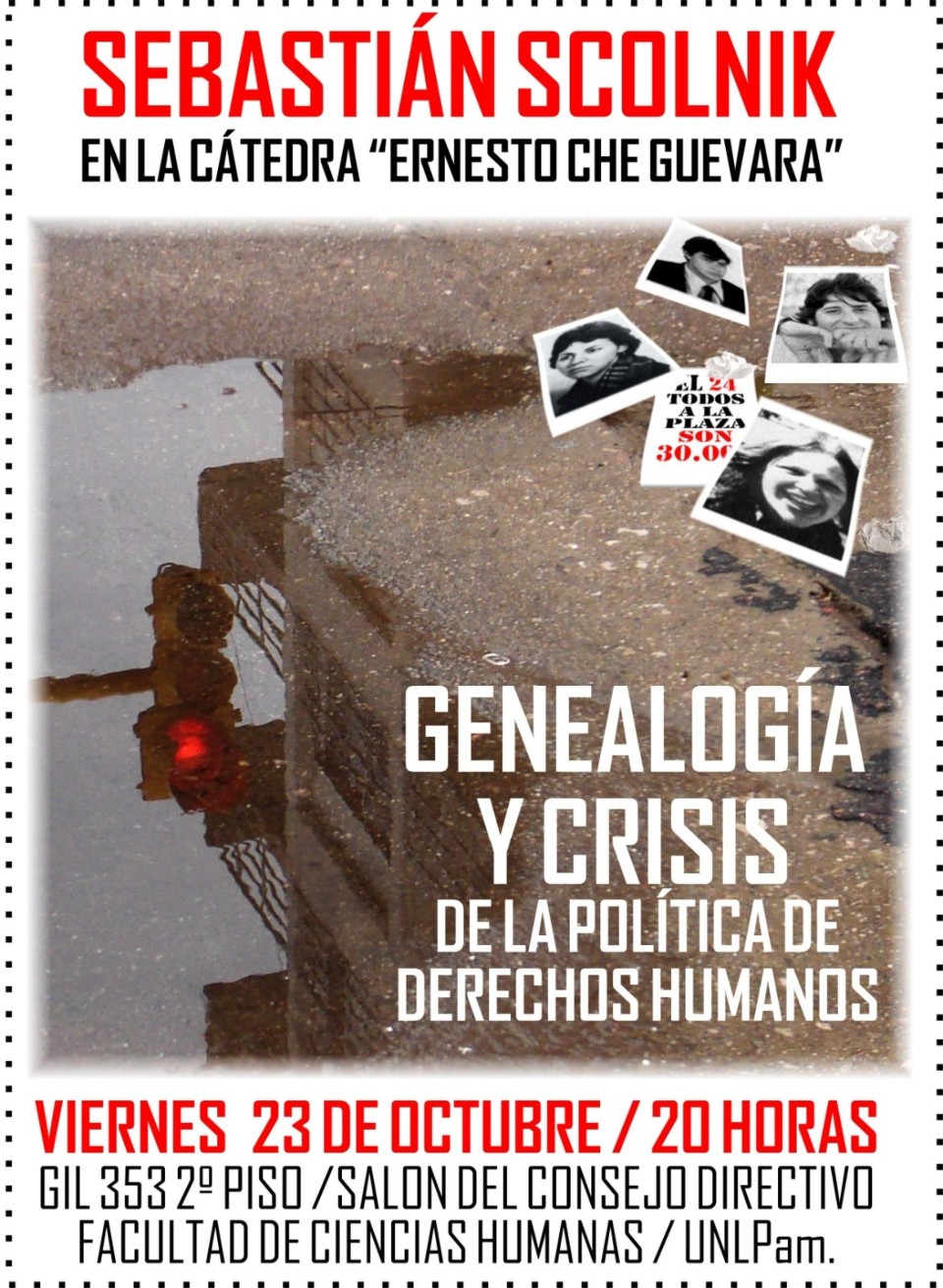Flyer de la charla sobre los 50 años del golpe